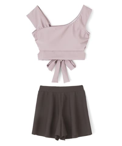 【2026年新作】リブアシンメトリーデザインビキニパンツ3点セット【Shreanu（シュリーヌ）】