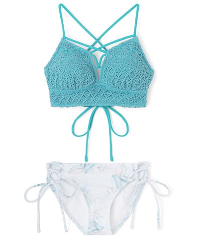 【2026年新作】ストラッピービキニヘルシーリーフ柄【Beach Queen（ビーチクイーン）】