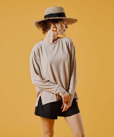 WEB限定【紫外線カット(UPF50＋)】リブ素材ラッシュガード付 4点セット水着【WEBオリジナル】