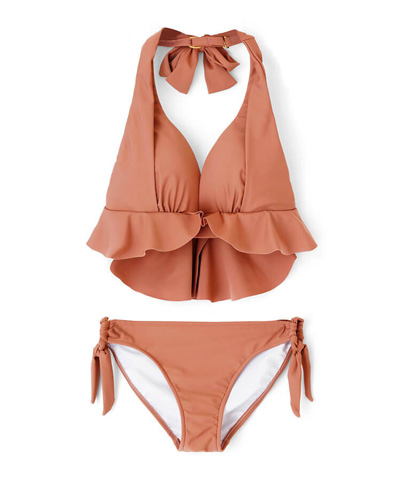 【SALE】【中川翔子さん着用】ナチュラルだけどしっかり盛れる【ナチュラルアップブラ】Solidノンワイヤービキニ　7M・9M