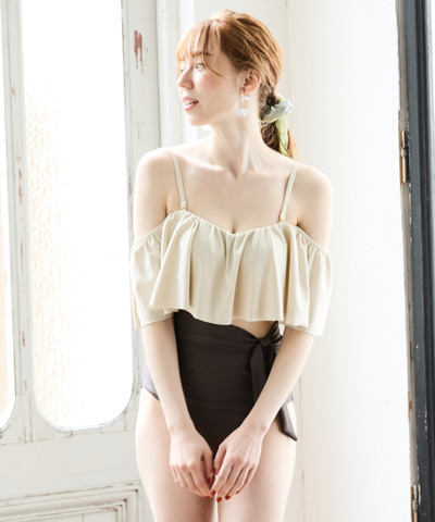 【SALE】ワコール定番商品カップ使用、GHIカップの大きなお胸に対応【グラマラスフィット】ワイヤー水着　11EF-ML・13GHI-L　LL　【San-ai Resort（サンアイリゾート）】