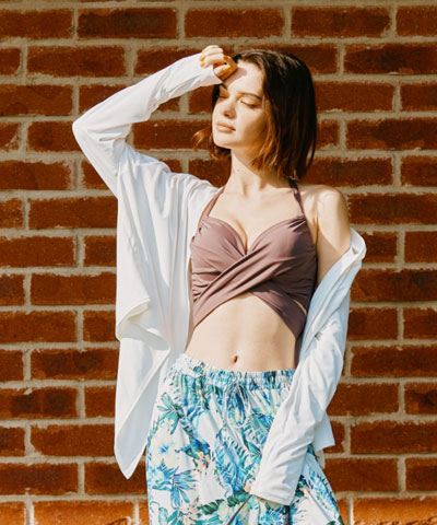 【UPF50＋】　ショート丈羽織り　M・L　　【San-ai Resort（サンアイリゾート）】