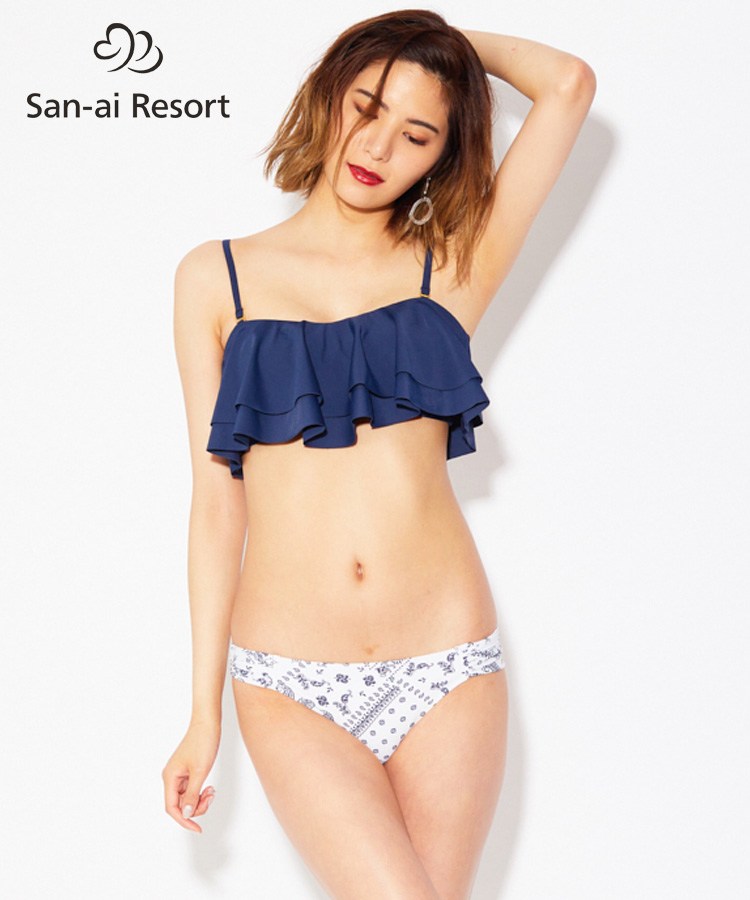 【SALE】【San-ai Resort】Bandana Mix　フレアトップ ビキニ 9号