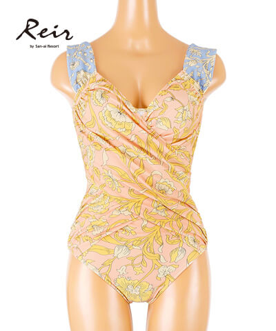 【SALE】【Reir　Premium】Columbia patch（Liberty Fabric)　 ワンピース水着 9号/11号