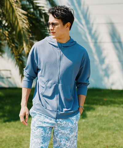 【新色ブルー入荷】【UPF50＋】　ユニセックス　サーマルラッシュパーカー　S・M・L　【Reir（レイール）】