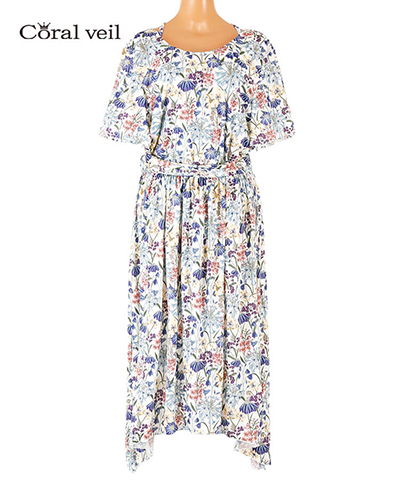【Coral veil】Gloucestershire　Walk（Liberty Fabric）ドレス 3点セット 13号/15号