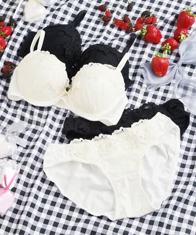 【WEB限定】リュクスケミカルレースブラジャー＆ショーツセット  【northerly】