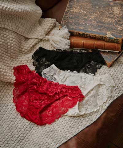 【northerly bra フィットシリーズ デコ盛りフィット】台付モールド レースショーツ単品　M/L【northerly】