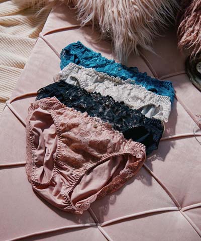 ★ちーちょろすさんご紹介アイテム★【新色グレー、ブラック×ピンク、ブルーグリーン】【northerly bra フィットシリーズ 楽盛りフィット】　ストレッチレース　ノーマルショーツ2WAY単品　M/L　【northerly】